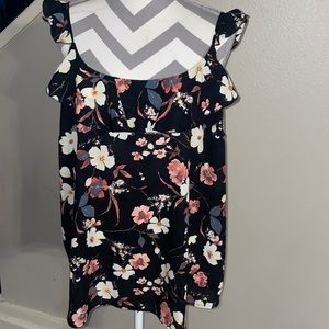 Maurices Floral Flutter shoulder tank size 1